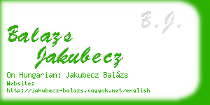 balazs jakubecz business card