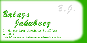 balazs jakubecz business card